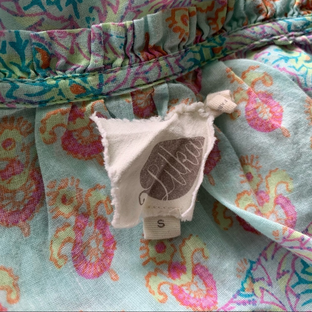 Anthropologie Lilka Boho Dreams Patterned Pastel Blouse Small - Picture 8 of 8